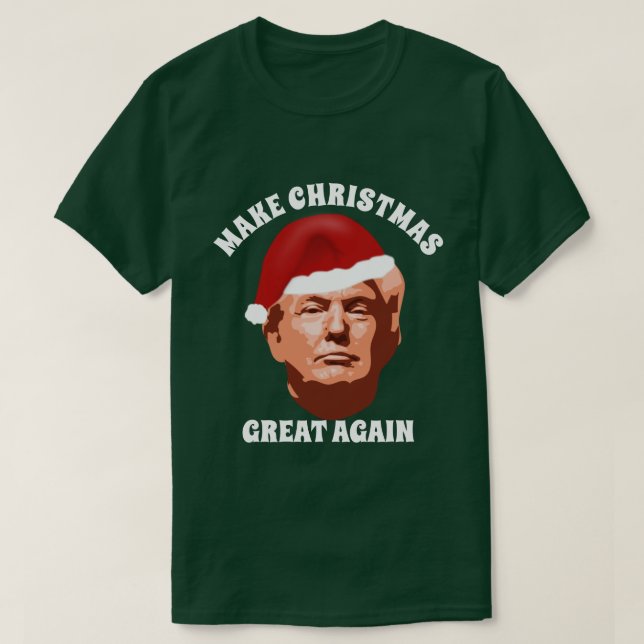 GÖR CHRISTMAS UNDERBARARE IGEN TRUMP SANTA HAT T SHIRT (Design framsida)