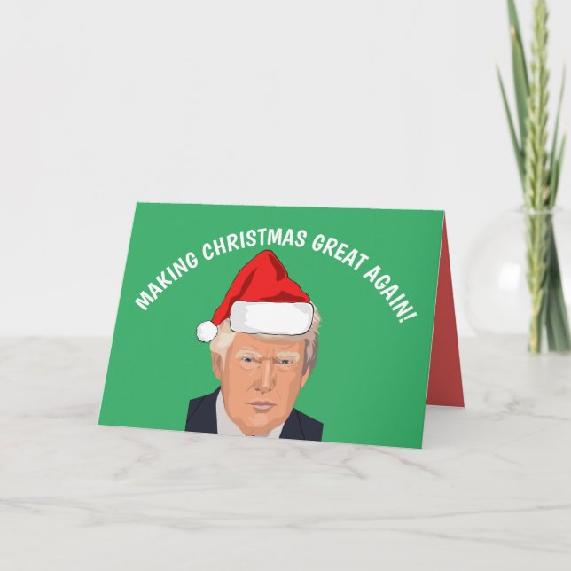 GÖR CHRISTMAS UNDERBART IGEN DONALD TRUMP-KORT HELGKORT (Framsida)
