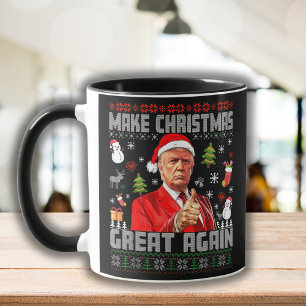 GÖR CHRISTMAS UNDERBART IGEN Trump Black Mugg