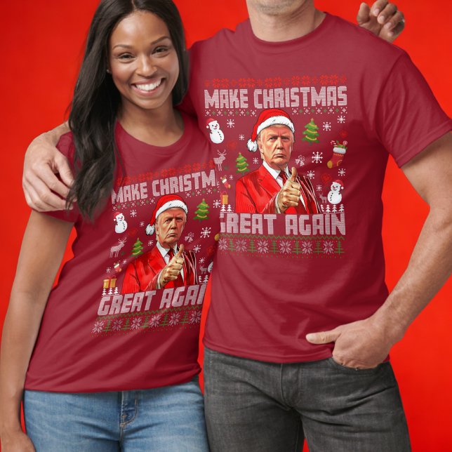 GÖR CHRISTMAS UNDERBART IGEN | Trump Red T Shirt (Skapare uppladdad)