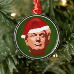 GÖR CHRISTMAS UNDERBART IGEN TRUMP SANTA HAT 2020 JULGRANSPRYDNAD METALL