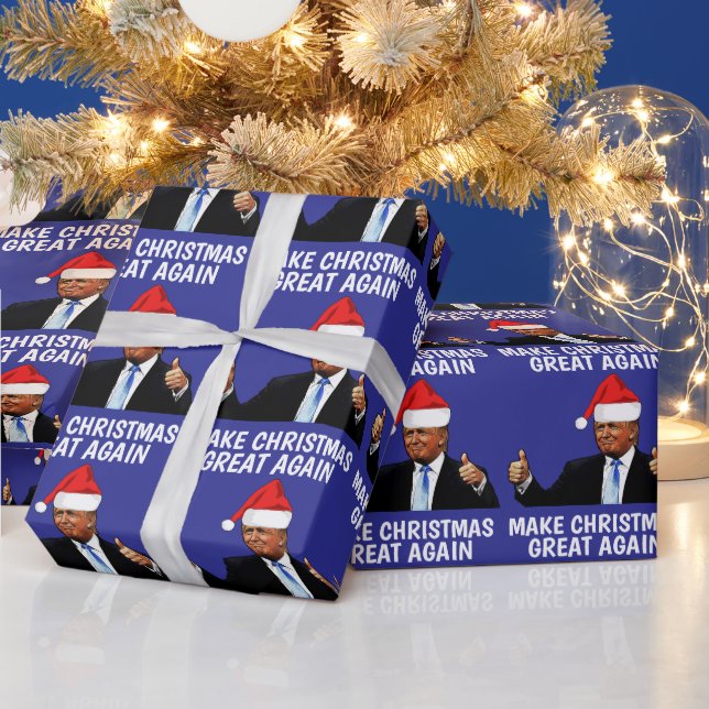 GÖR CHRISTMAS UNDERBART TRUMP CHRISTMAS PRESENTPAPPER (Helgdagar)