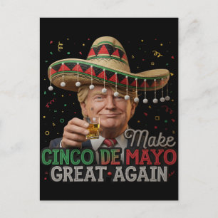 Gör Cinco de Mayo Stort Igen-Kvinnor Trump Sombrer Vykort