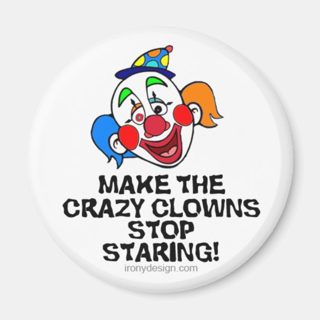 Gör Crazy Clowns Magnet (Framsidan)