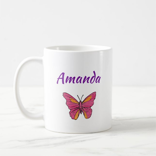 "Gör dagens Fantastisk" Personligen Lycklig Kaffemugg (Vänster)