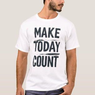 Gör Dagens Räkna Penseldrag Typografi - Distressed T Shirt