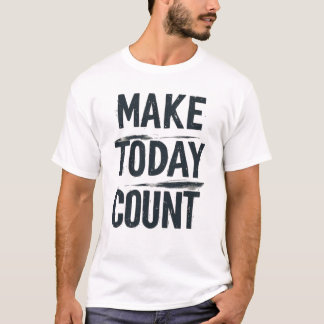 Gör Dagens Räkna Penseldrag Typografi - Distressed T Shirt