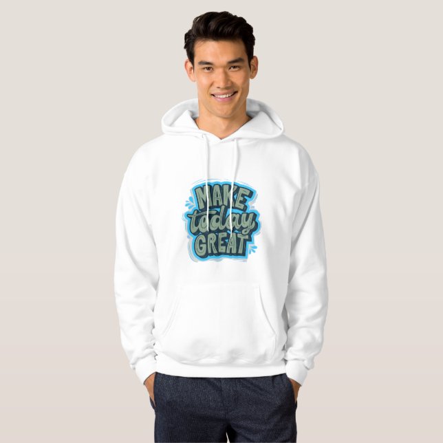 Gör dagens Underbar - Motiveringsgrafik Hoddie Hoodie (Hel framsida)