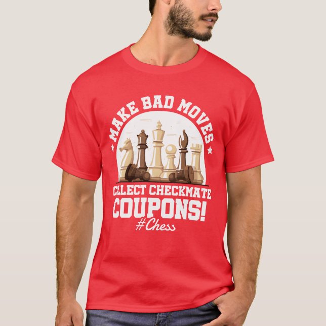 Gör dåliga drag Samla schack matt Chesshrowback tj T Shirt (Framsida)