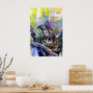 Gör de saker som gör dig lycklig, trastbo poster