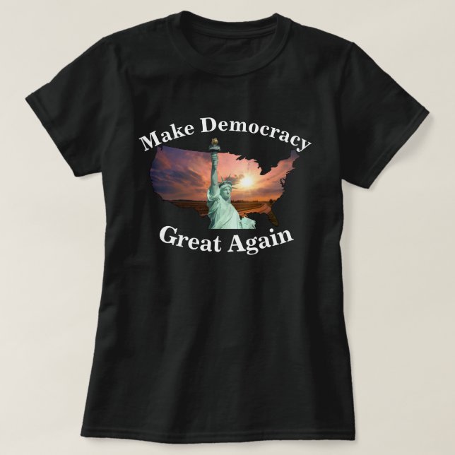 Gör demokrati till Underbar igen för att rösta i d T Shirt (Design framsida)