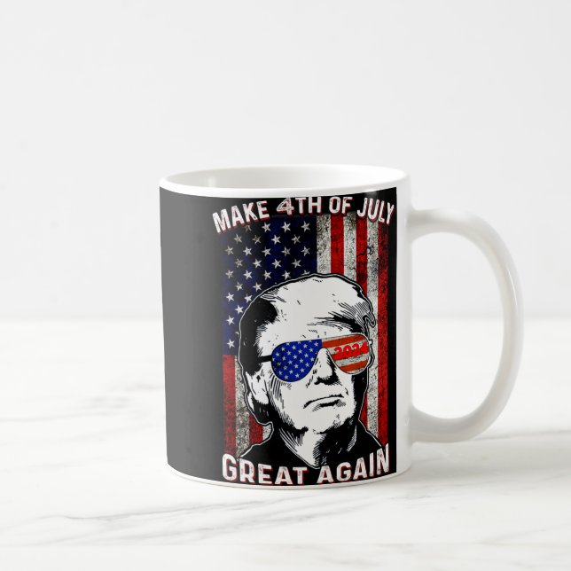 Gör den fjärde juli till Underbar trump igen Kaffemugg (Höger)