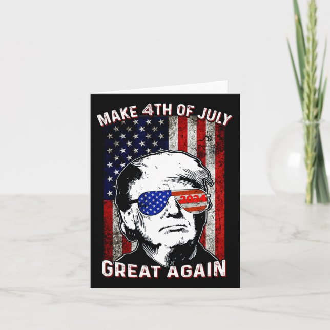 Gör den fjärde juli till Underbar trump igen Kort (Framsida)