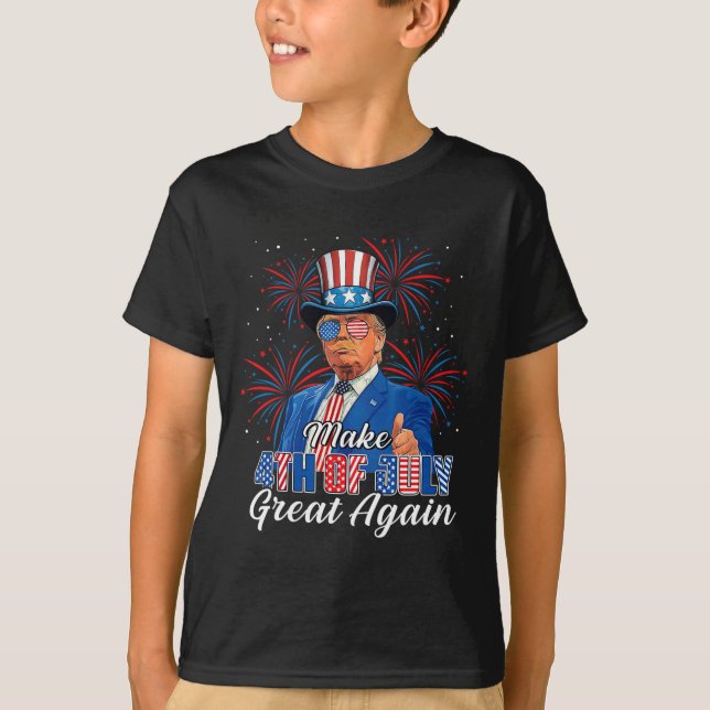 Gör den fjärde juli Underbar igen, patriotisk Dona T Shirt (Framsida)