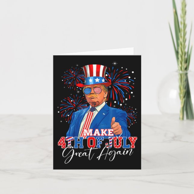 Gör den fjärde juli Underbar igen, patriotiskt fyr Kort (Framsida)