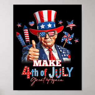 Gör den fjärde juli Underbar igen, patriotiskt fyr Poster