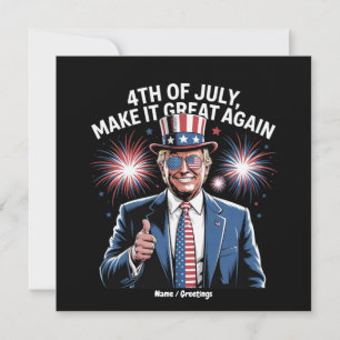 Gör den fjärde juli Underbar igen, Trump patriotis Inbjudningar