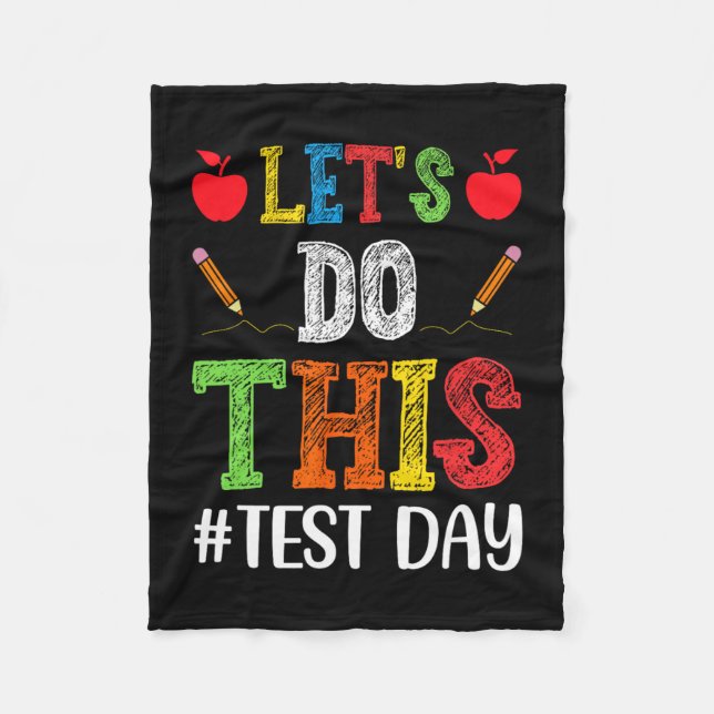 Gör den här testdagen Motivational Testacher Stud Fleecefilt (Framsidan)