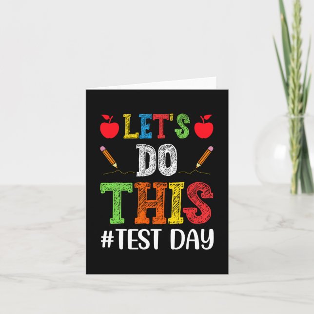 Gör den här testdagen Motivational Testacher Stud Kort (Framsida)