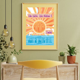 Gör den här världen till en ljusare Ställe Boho-Po Poster