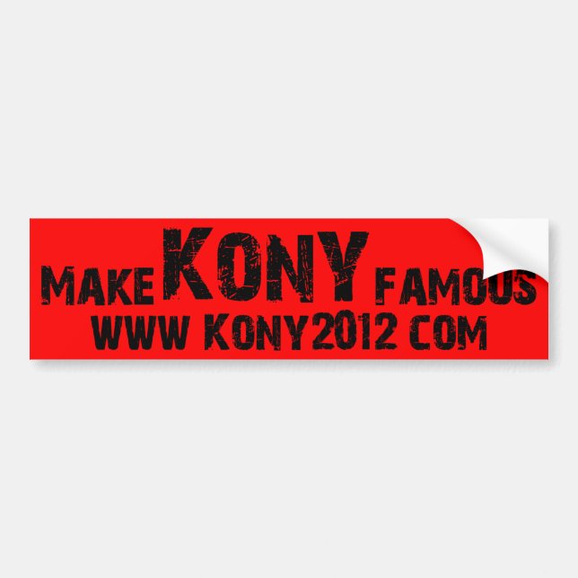 Gör den Kony berömden - Kony 2012 Bildekal (Framsidan)