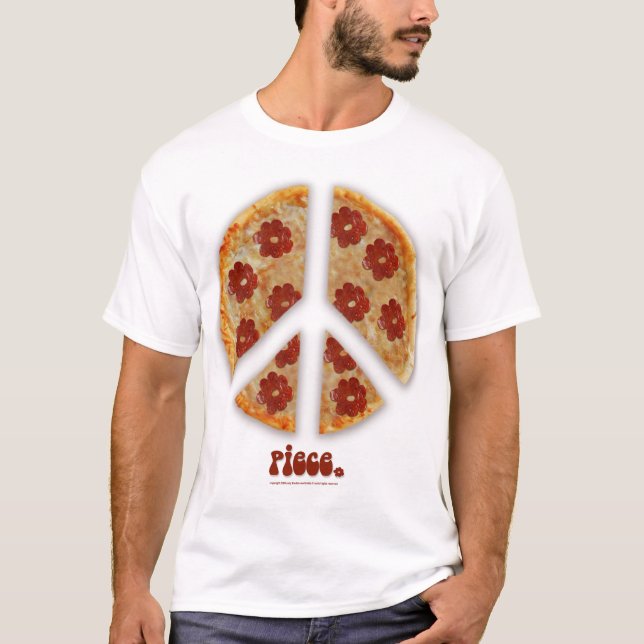 "Gör den krig" T-tröja för Pizza inte Tee (Framsida)