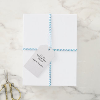 Gör den till din egen 3,5" x 2" Blå och vit tvinna Presentetikett