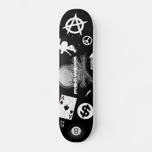 Gör den vinkara budbärareskateboarden skateboard bräda 21,5 cm (Framsida)