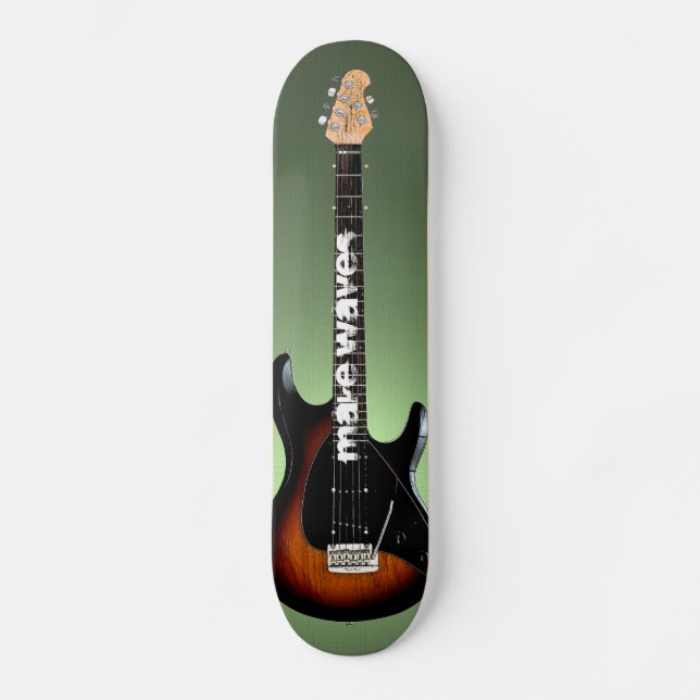 Gör den vinkara gitarrSlingerskateboarden Skateboard Bräda 20,5 Cm (Framsida)