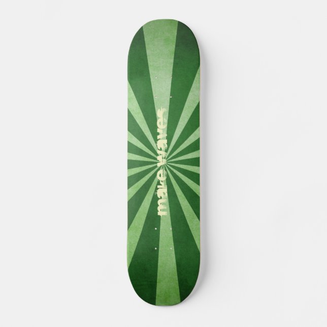 Gör den vinkara gröna virvelskateboarden skateboard bräda 21,5 cm (Framsida)
