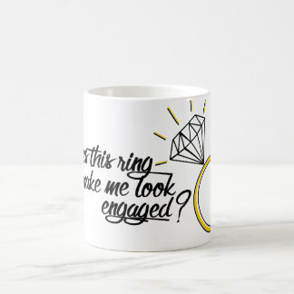 Gör denna ring mig att se förlovad? kaffemugg