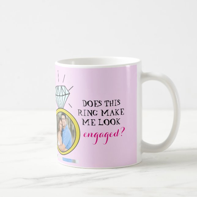 Gör denna ring mig att se förlovad? kaffemugg (Höger)
