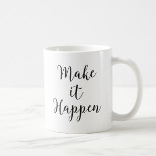 Gör det att hända cursiven skrivar kaffemugg
