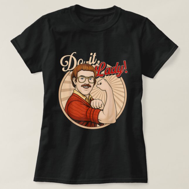 Gör det Dam Funny Retro Encouragement Shirt T (Design framsida)