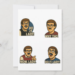 Gör Det Dam Meme – Rolig Retro Citat Design Inbjudningar