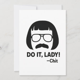 Gör Det Dam Meme – Rolig Retro Citat Design Inbjudningar
