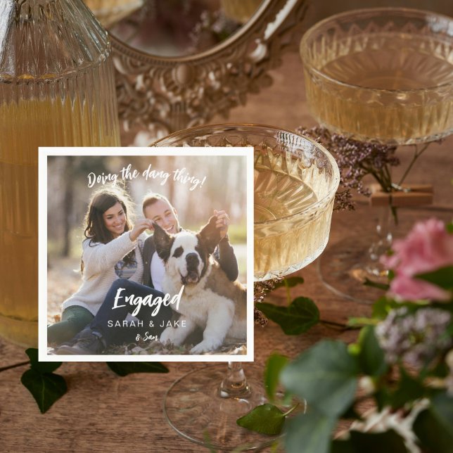 Gör det där roliga Engagerat Foto Husdjur Cocktail Pappersservett (Skapare uppladdad)
