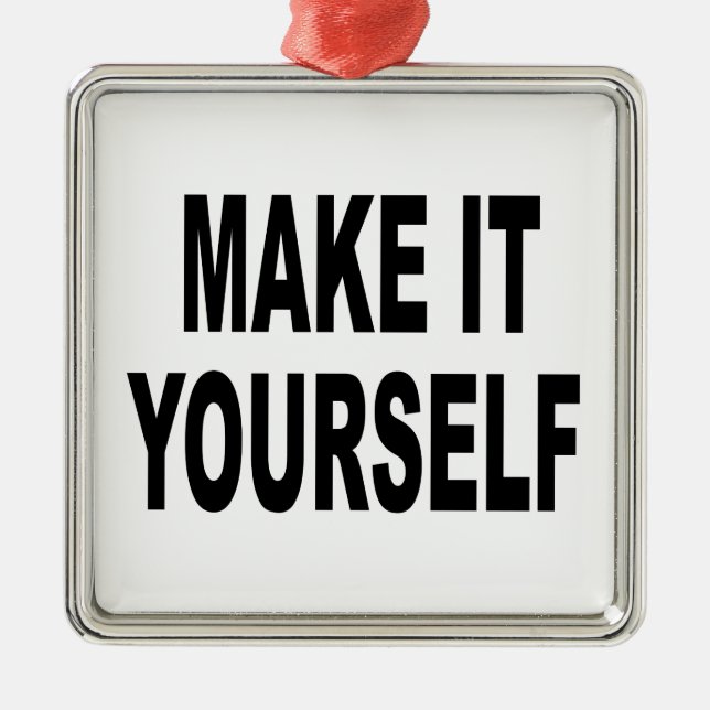 Gör det dig julgransprydnad metall (Framsidan)