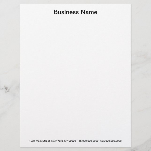 GÖR DET DITT SJÄLV ~ Redo i Business Letterhead Brevhuvud (Framsida)