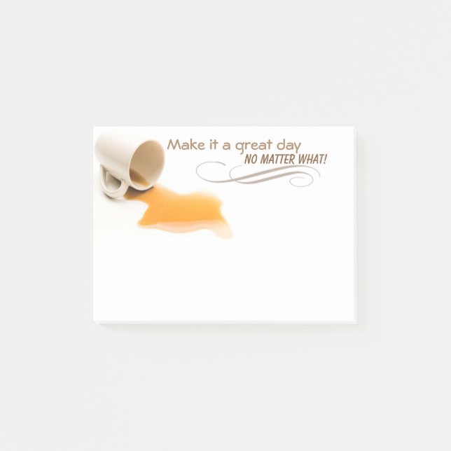 Gör det en underbar dag ingen materia vilket post-it block (Framsida)