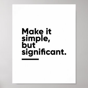 Gör det enkelt men viktigt inspirerande poster