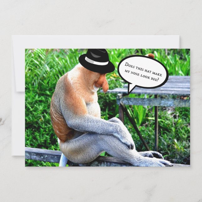 Gör det här att min näsa ser stor ut? kort (Framsida)