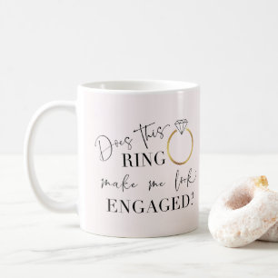 Gör det här Ring att jag ser engagerad kalligrafi? Kaffemugg