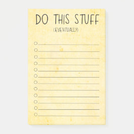Gör det här så småningom post-it block
