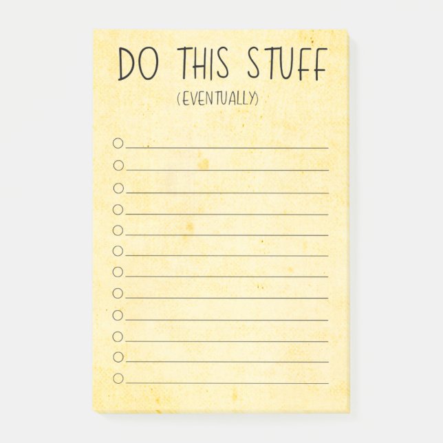 Gör det här så småningom post-it block (Framsida)