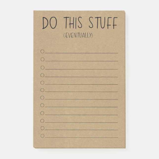 Gör det här så småningom post-it block (Framsida)