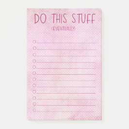 Gör det här så småningom post-it block