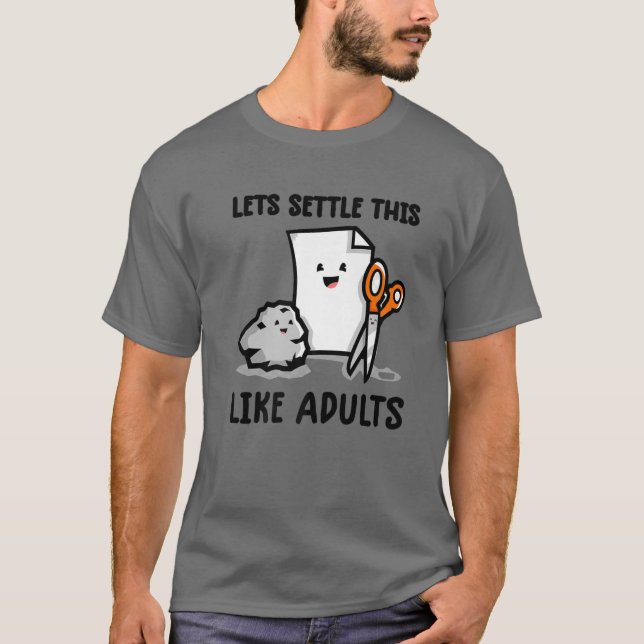 Gör det här som Vuxnor Sten Pappra saxar F T Shirt (Framsida)