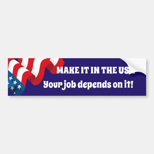 GÖR DET I AMERIKANSKA FLAGGA I USA BILDEKAL (Framsidan)