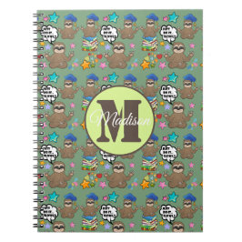 Gör det långsamt | Funny Sloth Quote Mönster Namn Anteckningsbok